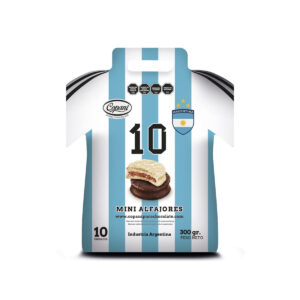 3 Cajas - Camiseta Doypack x 10 Mini Alfajores